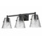 Z-Lite Analia Vanity, 3-Light, 26.25 In.W x 7.5 In.L x 9.25 In.H, Matte Black/Clear Ribbed 1101-3V-MB - alternate 5